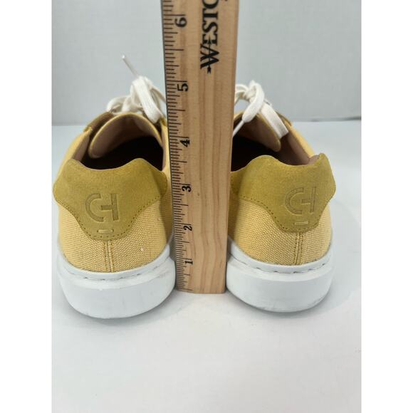 Cole Haan GrandPro Rally Women's Yellow Suede Canvas Lace Up Sneaker Shoes  8 - Picture 6 of 9